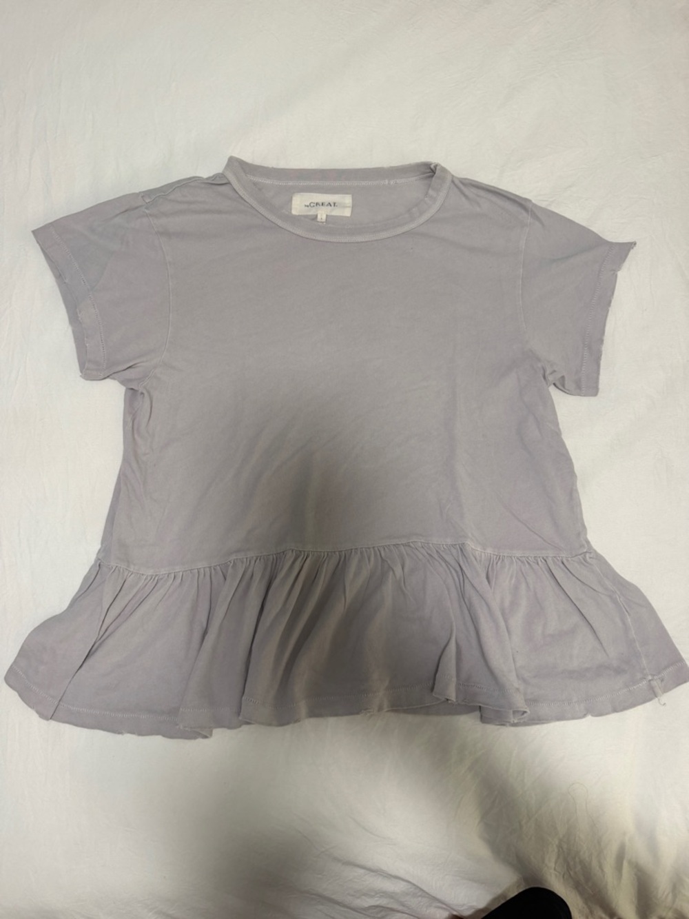 The GREAT Lilac Peplum Tee